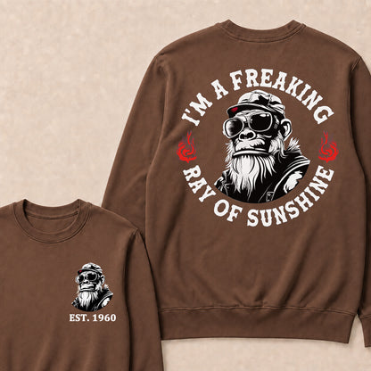 I'm A Freaking Ray Of Sunshine Custom Est.Year Crewneck