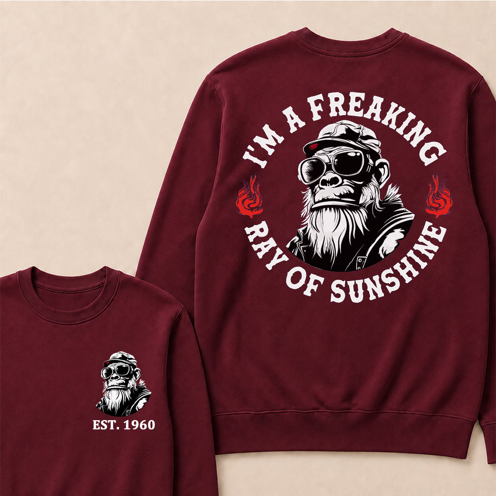 I'm A Freaking Ray Of Sunshine Custom Est.Year Crewneck
