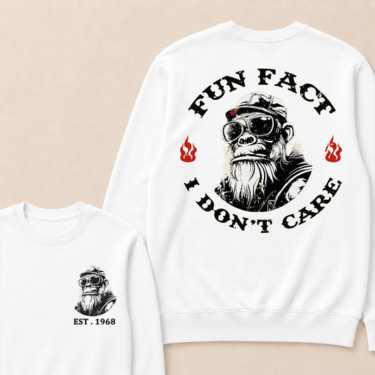 Fun Fact I Don't Care Custom Est.Year Crewneck