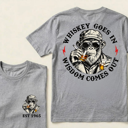 Whiskey Goes In Wisdom Comes Out Custom Est.Year T-Shirt