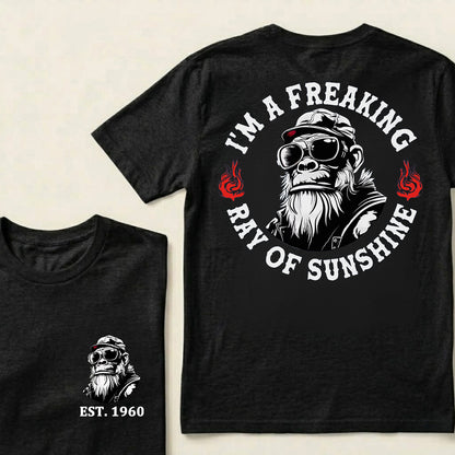 I'm A Freaking Ray Of Sunshine Custom Est.Year T-Shirt