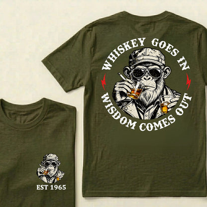 Whiskey Goes In Wisdom Comes Out Custom Est.Year T-Shirt