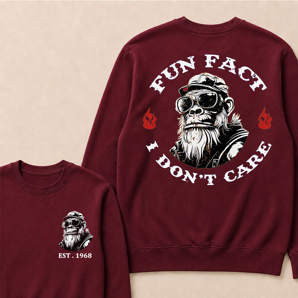 Fun Fact I Don't Care Custom Est.Year Crewneck