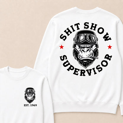Shit Show Supervisor Custom Est.Year Crewneck