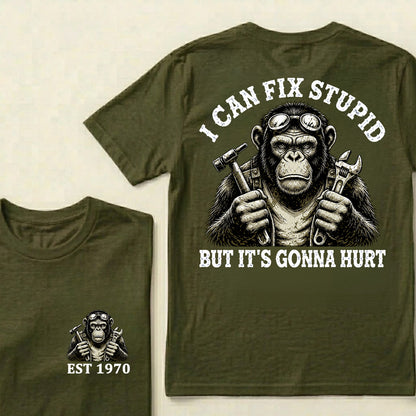 I Can Fix Stupid But It's Gonna Hurt Custom Est.Year T-Shirt