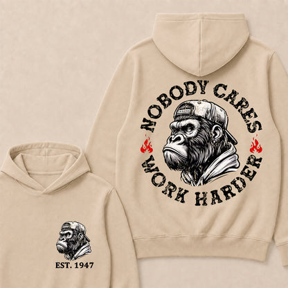 Nobody Cares Work Harder Custom Est.Year Hoodie