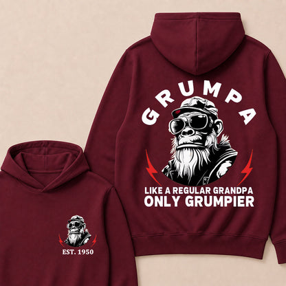 Grumpa Like A Regular Grandpa Only Grumpier Custom Est.Year Hoodie