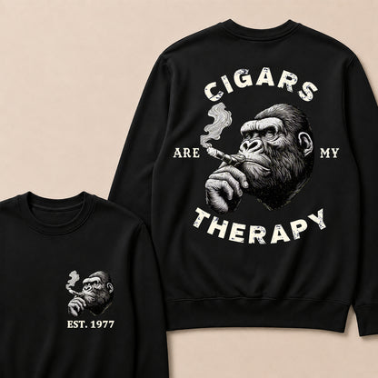 Cigars Therapy Custom Est.Year Crewneck