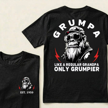 Grumpa Like A Regular Grandpa Only Grumpier Custom Est.Year T-Shirt